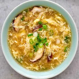 Chicken Mushroom Egg Flower Soup